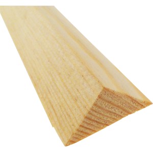 Dreikantleiste aus Kiefernholz, 14x14 mm, 2400 mm lang. Ideal für Heimwerkerprojekte.