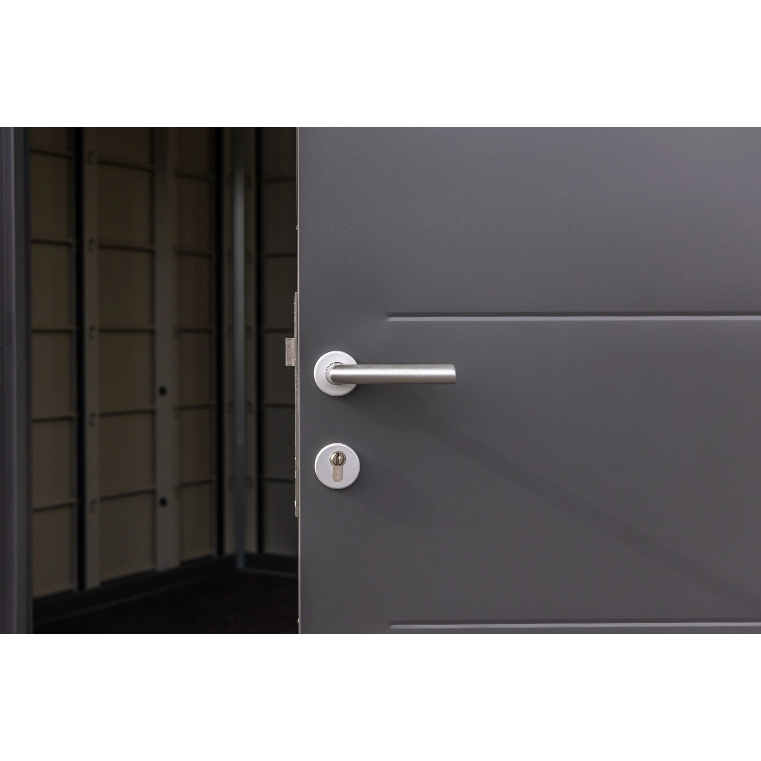 Gerätehaus Classico 2424 mit Lounge S Rechts m. Fenster 522 cm x 238 cm Hellgrau_6