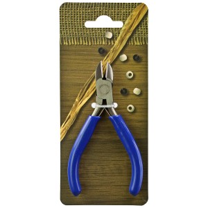 Blauer Seitenschneider (105 mm) für Bastelarbeiten und Weihnachtsdeko.