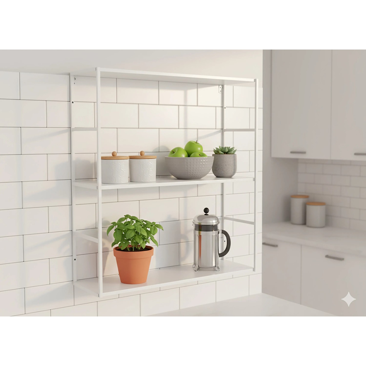 Hängeregal aus Metall 60 cm x 60 cm x 20 cm Weiss matt kaufen bei OBI