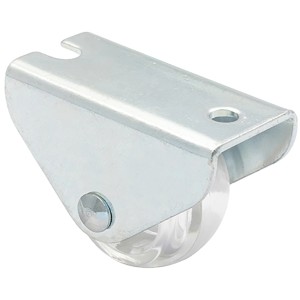 Wagner Möbel-Bockrolle, transparent, 40 kg Tragkraft, verzinkter Stahl, Ø 25 mm.