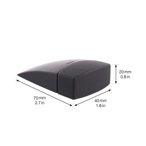 Schwarzer Wagner Bodentürstopper Black Deluxe mit Maßangaben.