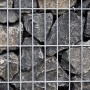 Scherf Fertig-Gabione mit Basaltbruch in Schwarz, 150x50x100 cm, für Mauersysteme und Einfassungen.