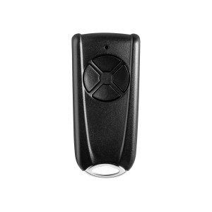 Schwarzer Handsender RSC 4 BiSecur 433 MHz für Garagentorantriebe.