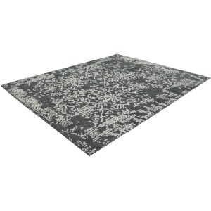 Kayoom Teppich River, anthrazit-grau, 155x230 cm, Kurzflorteppich mit Vintage-Muster.