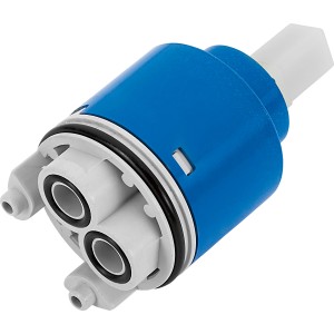 Keramikkartusche 40x40 mm für Cesano Einhebelmischer, blau/weiß, Ersatzteil zur Temperatur- und Mengenregelung.