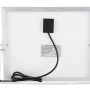 Rückansicht des Solarpanels der Globo Solarleuchte aus Aluminium Druckguss, 21,9 cm, Grau.
