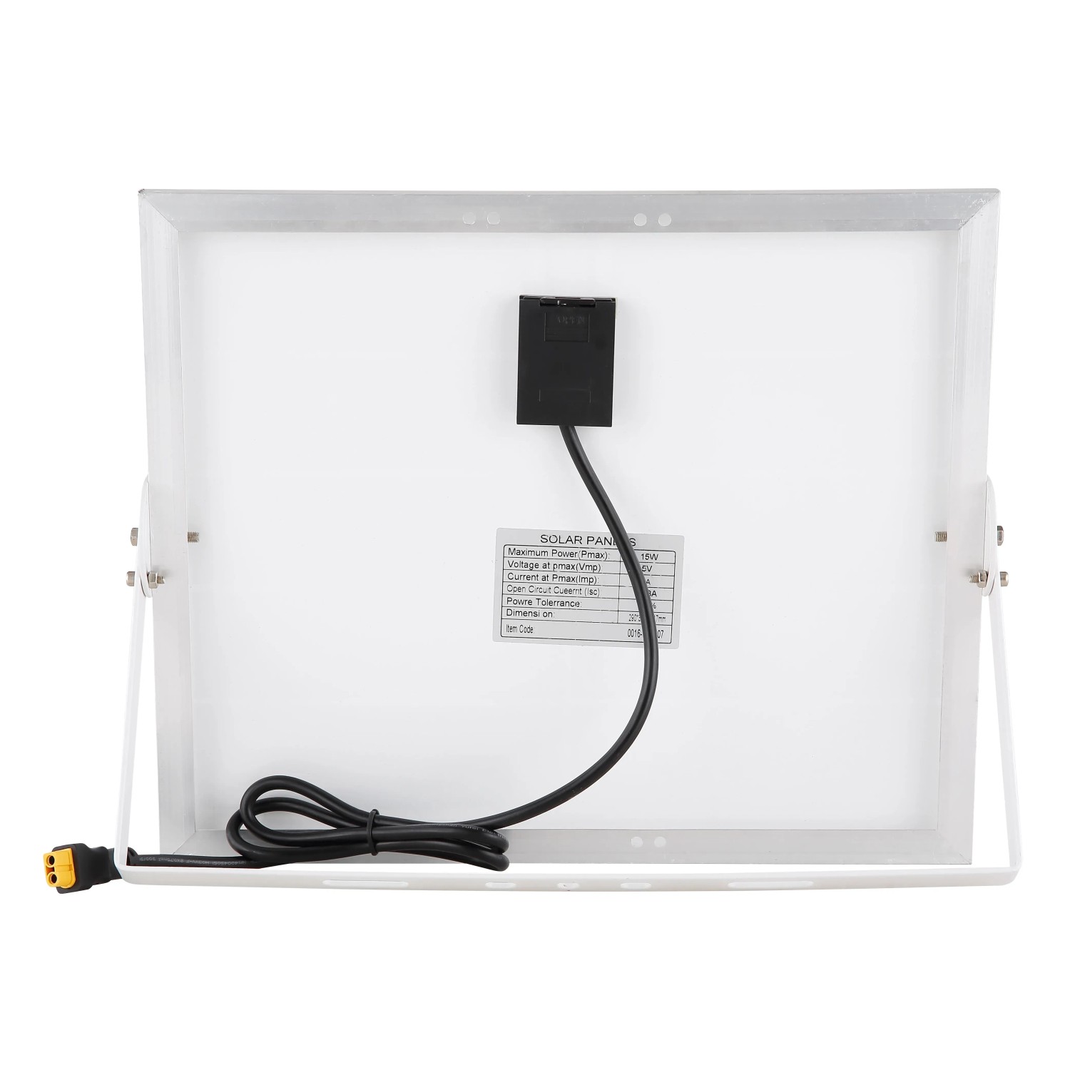 Rückansicht des Solarpanels der Globo Solarleuchte aus Aluminium Druckguss, 21,9 cm, Grau.