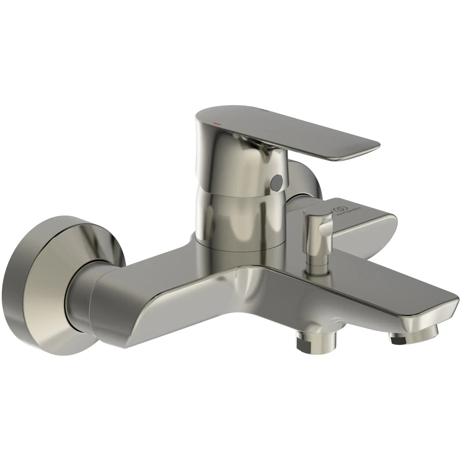 Ideal Standard Connect Air Wannenarmatur Aufputz in Silver Storm. Badarmatur mit Umsteller für Wanne/Brause.