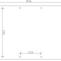 Technische Zeichnung: Skan Holz Carport Emsland, Maße 613x846cm, Eiche hell. Details zu Pfosten und Abständen.