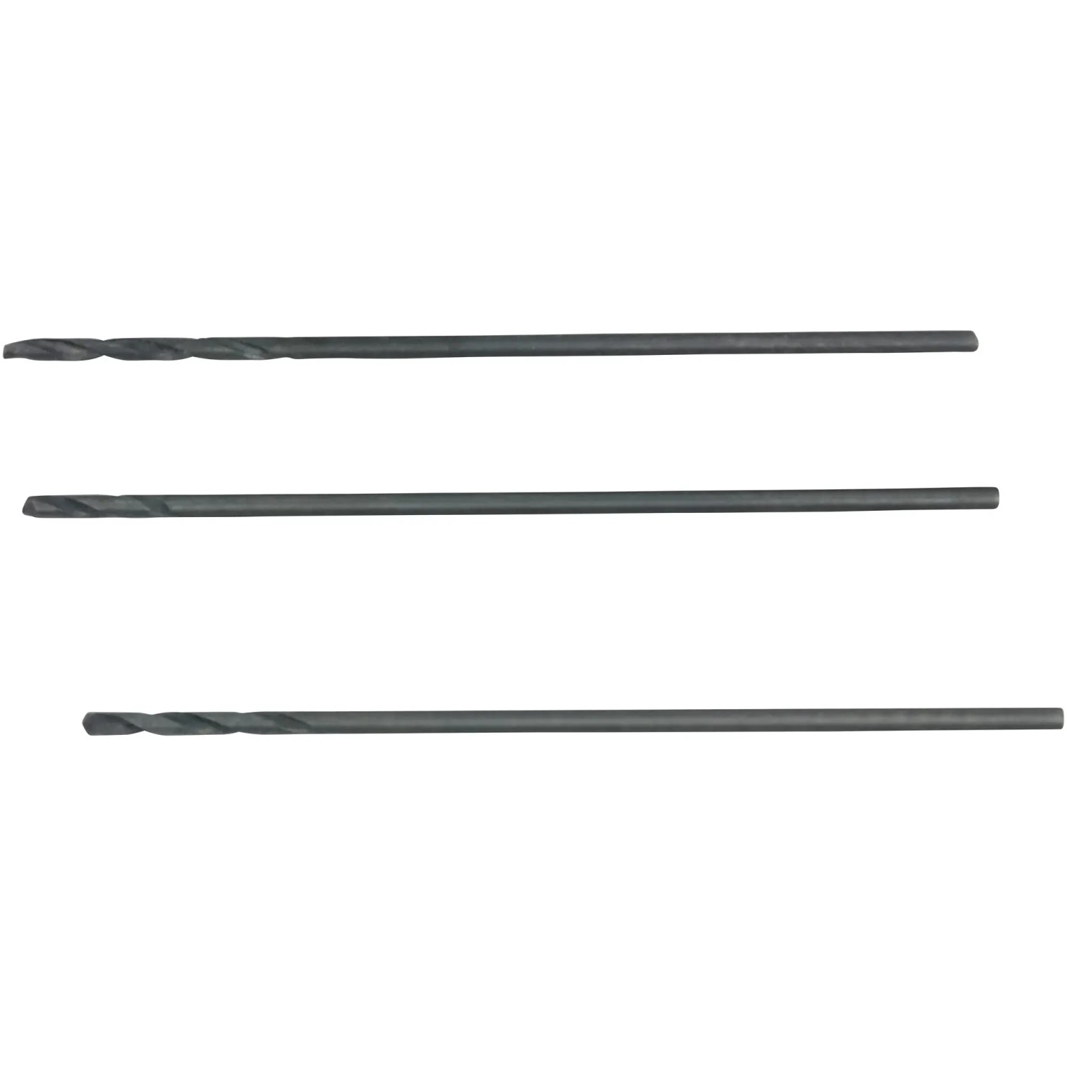 3er Set LUX Metallbohrer HSS-G, 0,5 mm, präzise für Metall und Kunststoff.