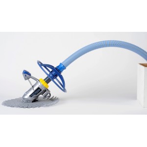 Zodiac R3 hydraulischer Pool Bodensauger mit blauem Schlauch für Pools bis 9x5m.
