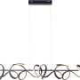 Moderne LED-Pendelleuchte Curls von Just Light, schwarz, 99x21 cm, dimmbar.