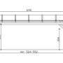 Technische Zeichnung der Skan Holz Terrassenüberdachung Sanremo, Maße: 648 x 350 cm.