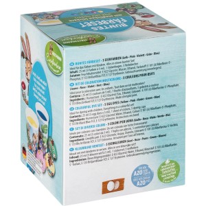 Brauns-Heitmann Eierfarben Set mit 5 Farben, Stickern und Bechern für bunte Ostereier.