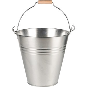 Eimer mit Henkel und Holzgriff 7,2 l Zink Standard