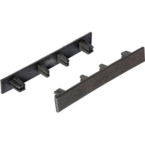 Endkappen für WPC Terrassendielen Anthrazit 6 Stück