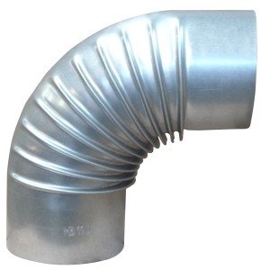 Bertrams Bogen 90° ohne Tür feueraluminiert 120 mm