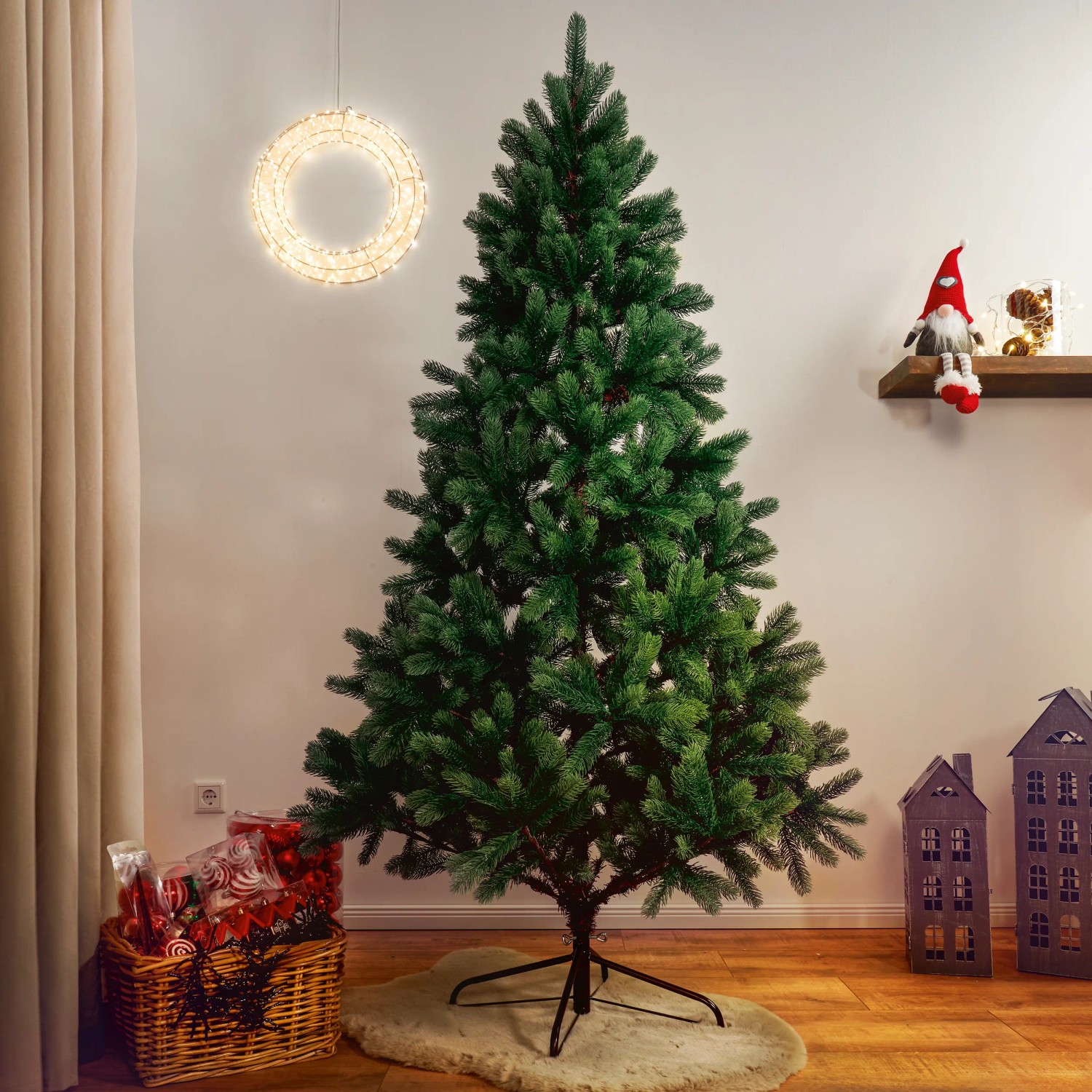 Knstlicher Weihnachtsbaum Nagano Tannenbaum 180 cm Kunsttanne Grn kaufen  bei OBI