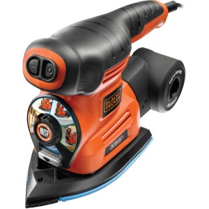 Black+Decker Multischleifer KA280K: 4-in-1 Schleifmaschine mit Autoselect-Technologie in Schwarz und Orange.