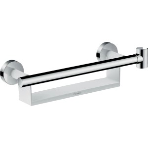 Hansgrohe Unica Haltegriff Comfort mit Ablage und Brausehalter Weiß/Chrom