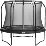 Schwarzes Salta Premium Gartentrampolin mit Sicherheitsnetz, Ø 183 cm.