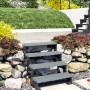 Dolle Außentreppe Gardentop, 2 Stufen, anthrazit/grau, ohne Geländer. Für den Garten.
