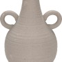 Graue Vase Ancient Secrets, 12,5 cm hoch, mit seitlichen Henkeln. Dekorative Blumenvase für Innenräume.