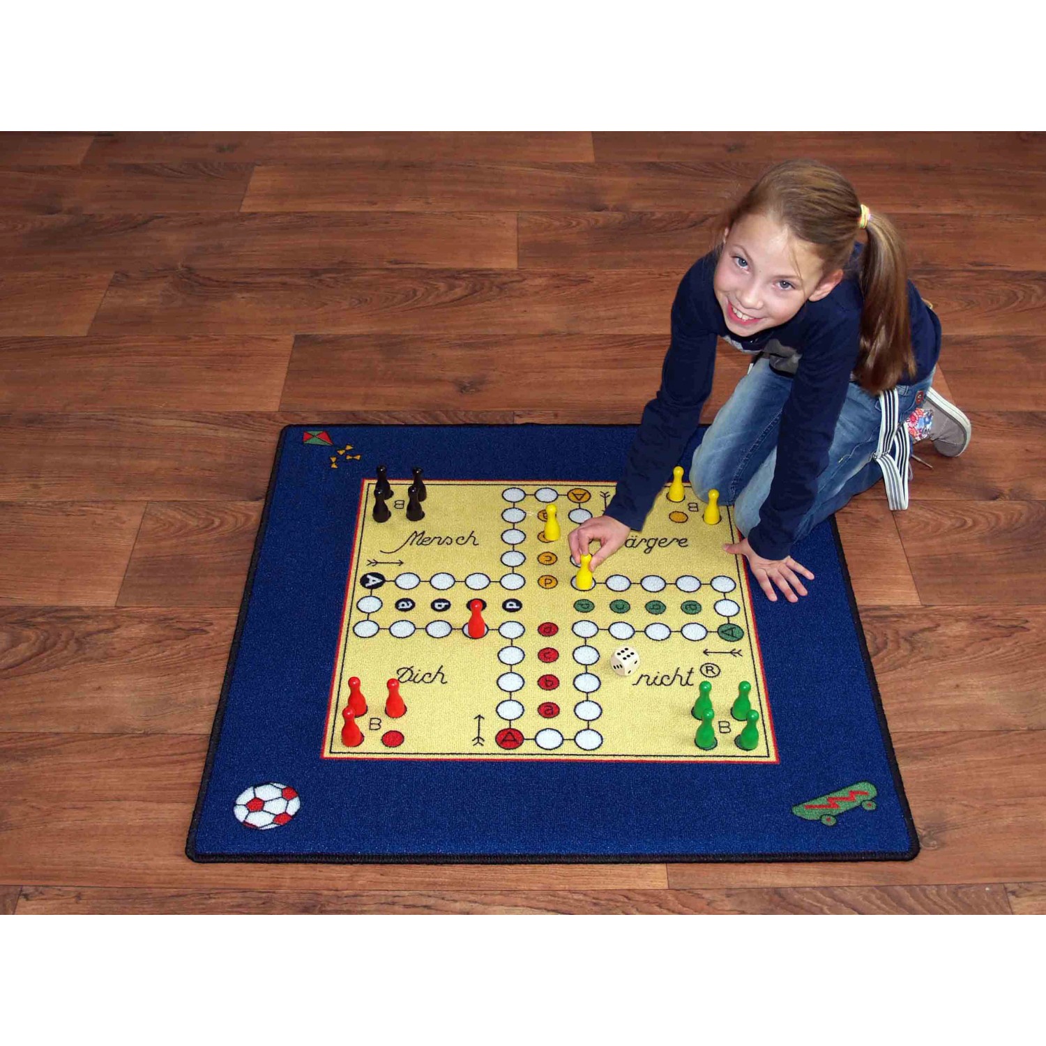 Kinder- und Spielteppich Mensch ärgere Dich nicht 92 cm x 92 cm kaufen