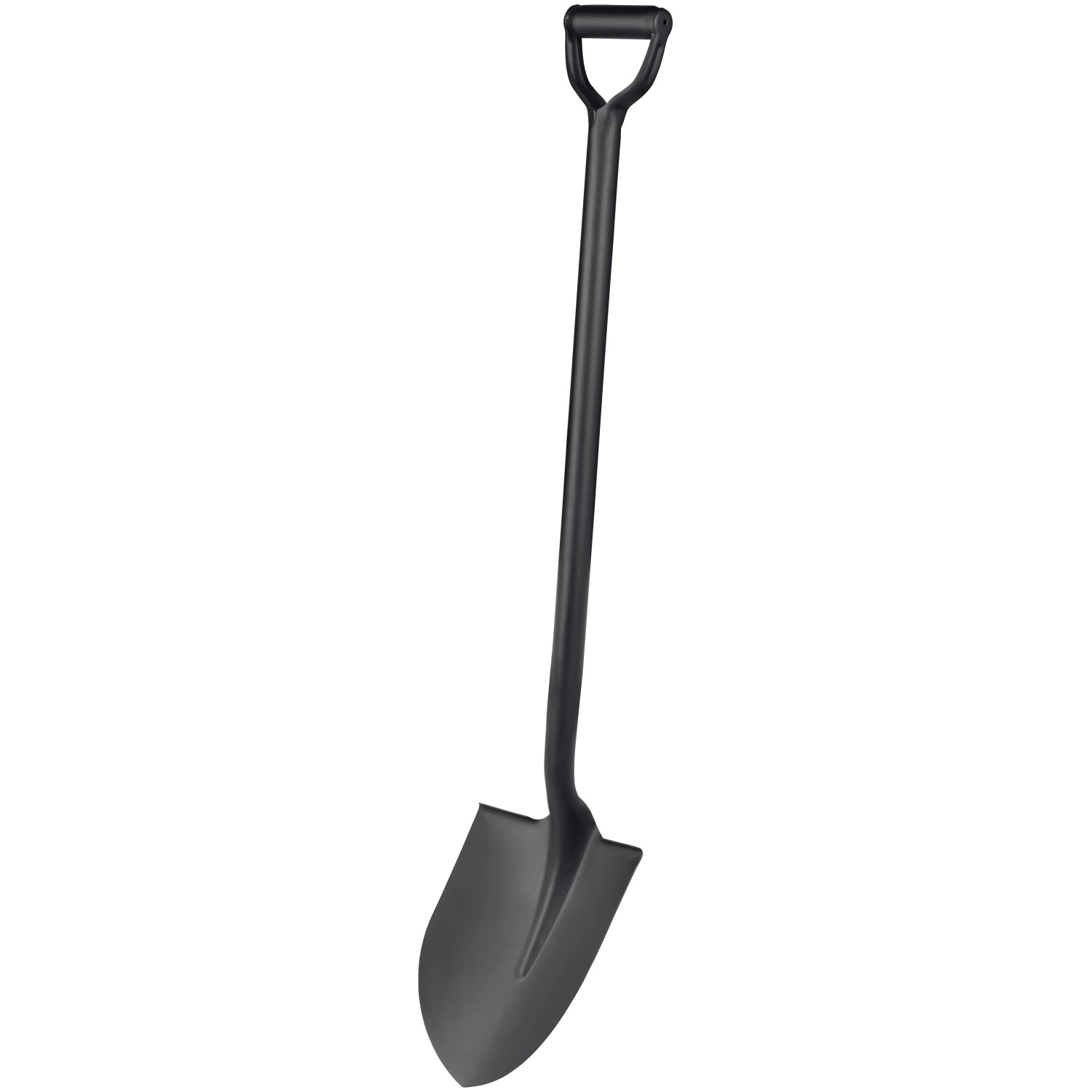 Schwarzer LUX Schaufelspaten Classic aus Stahl mit D-Griff, 110 cm lang.
