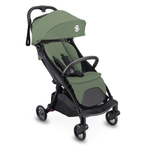 Leichter Globber Stroll Lite Buggy in Olivgrün mit 1-Hand-Falt-Automatik, UV-Verdeck und 5-Punkt-Gurt für Baby & Kleinkind.