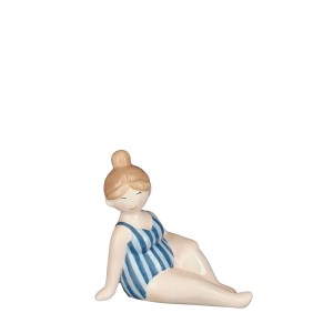 Dekorative blaue Damen Figur von Mica Decorations, sortiert, 14x6x13 cm.