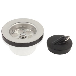 Kirchhoff Ablaufventil mit Stopfen für Spüle, 47,8 mm Durchmesser.