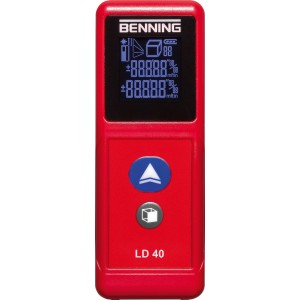 Roter Laser-Entfernungsmesser Benning LD 40 für präzise Messungen.