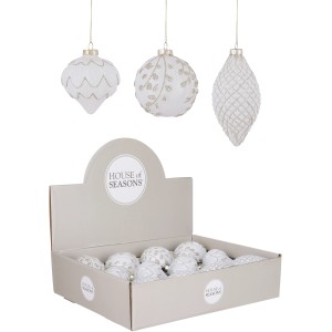 Kugel Glas Weiß Ø 8 cm