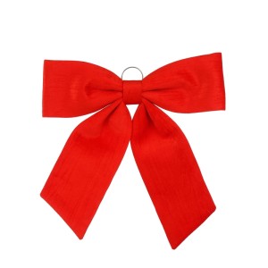 Rote, formstabile Mica Decorations Schleife für Weihnachtsdekoration. Ideal für Baum, Kranz, Tür oder Geschenke.