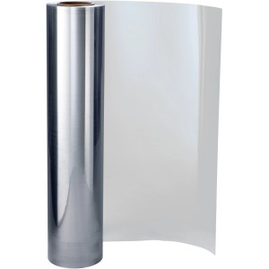 Transparente Verglasungsfolie primus, 125 cm breit, auf Rolle für Kunststoffbedachung.