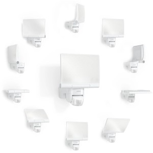 Steinel XLED Home 2 Außenstrahler, Graphit, verschiedene Panel-Positionen.