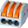 Wago Hebelklemme, 3-polig, für Leiter von 0,08-4 mm², 5 Stück