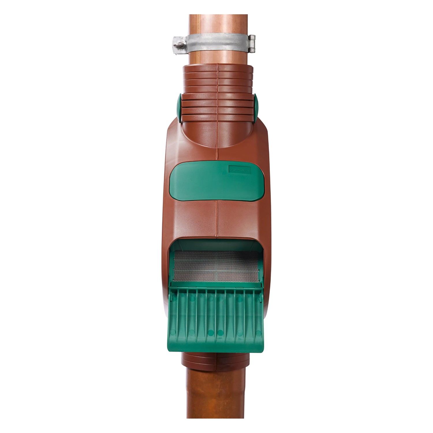 Garantia Fallrohrfilter Rainus DN 80-100 braun mit Filtereinsatz für Regentonnen.
