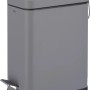 Schmaler, grauer baliv Kosmetikeimer (5 l) mit Tretfunktion für Bad & WC.