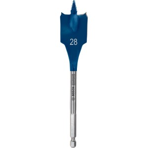 Bosch Flachfräsbohrer Expert Self Cut Speed, Ø 28 mm, blau-silber. Fräsbohrer für schnelles Bohren.