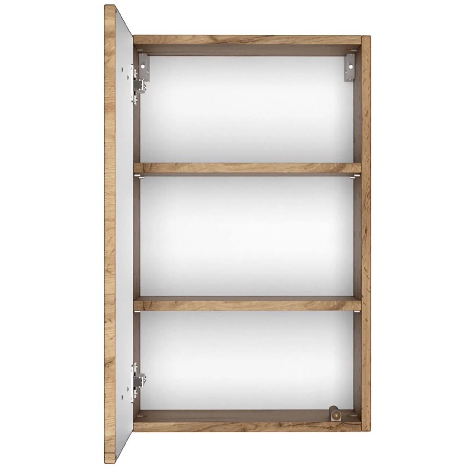 Offener Held Möbel Bad-Hängeschrank Verona, 40 cm, Wotaneiche Dekor mit zwei Einlegeböden.