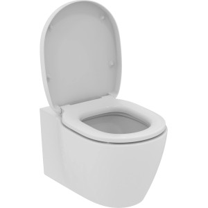 Ideal Standard Connect WC-Paket, Wand-WC in Weiß mit offenem Deckel.