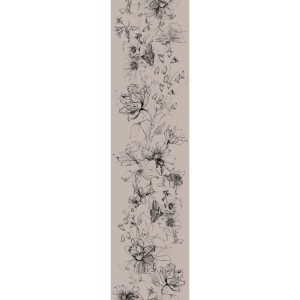 Marburg Vliestapete Blumen Crushed-Optik Modern 270 cm x 70 cm Greige