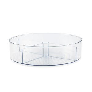 Transparenter Rotho Drehteller Loft, 7 cm hoch, für Küchen-Ordnung.