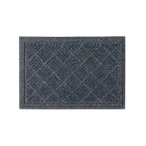 Graue Astra Türmatte Nub Star, ca. 43x63 cm, mit Rautenmuster. Fußmatte für Innen und Außen.