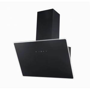 Schwarze Respekta Schräghaube Lora, 80 cm, Energieeffizienz A++, mit Touch Control.