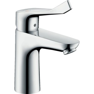 Hansgrohe Focus 100 Waschtischarmatur mit extra langem Griff in Chrom.