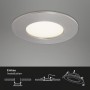 Briloner LED-Einbauleuchte 3er-Set, Nickel matt, runde Form. Inklusive Montageskizze.